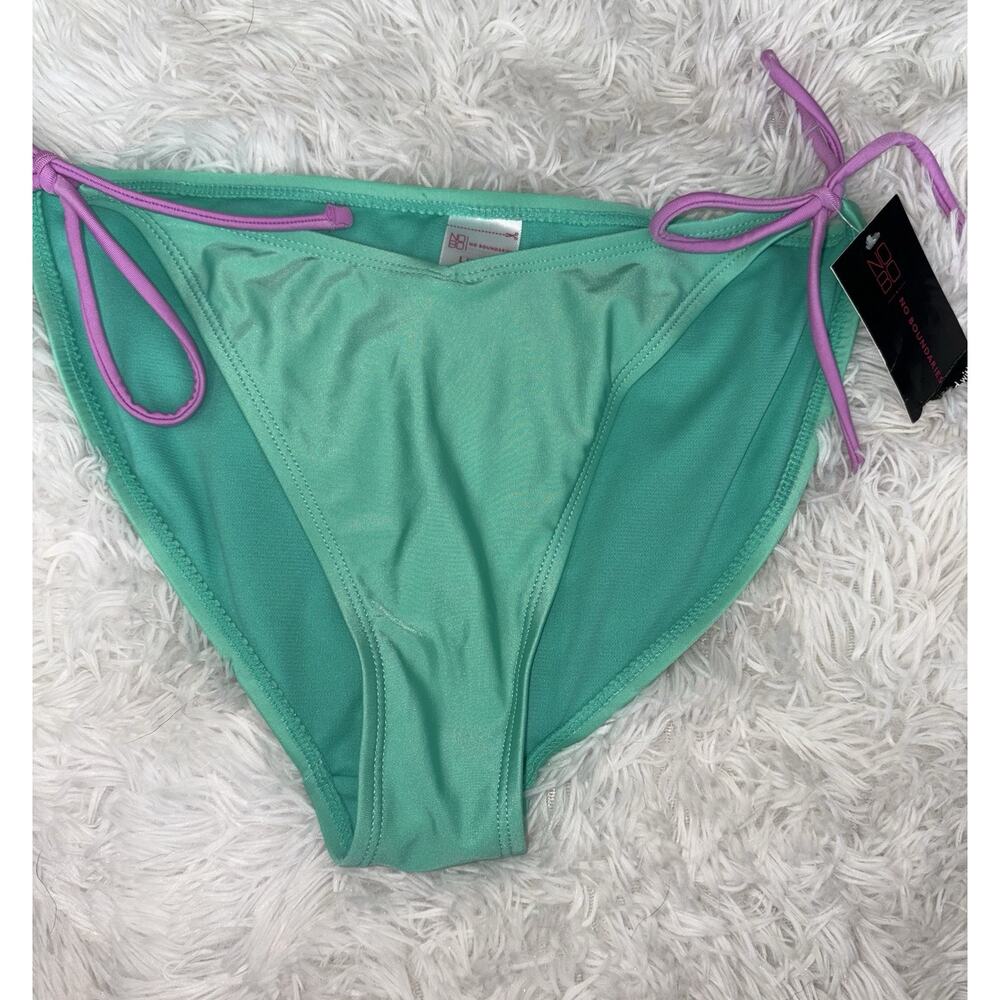 No Boundaries Juniors L Green/purple Bikini Bottoms. New W/tags. Cute, Fun